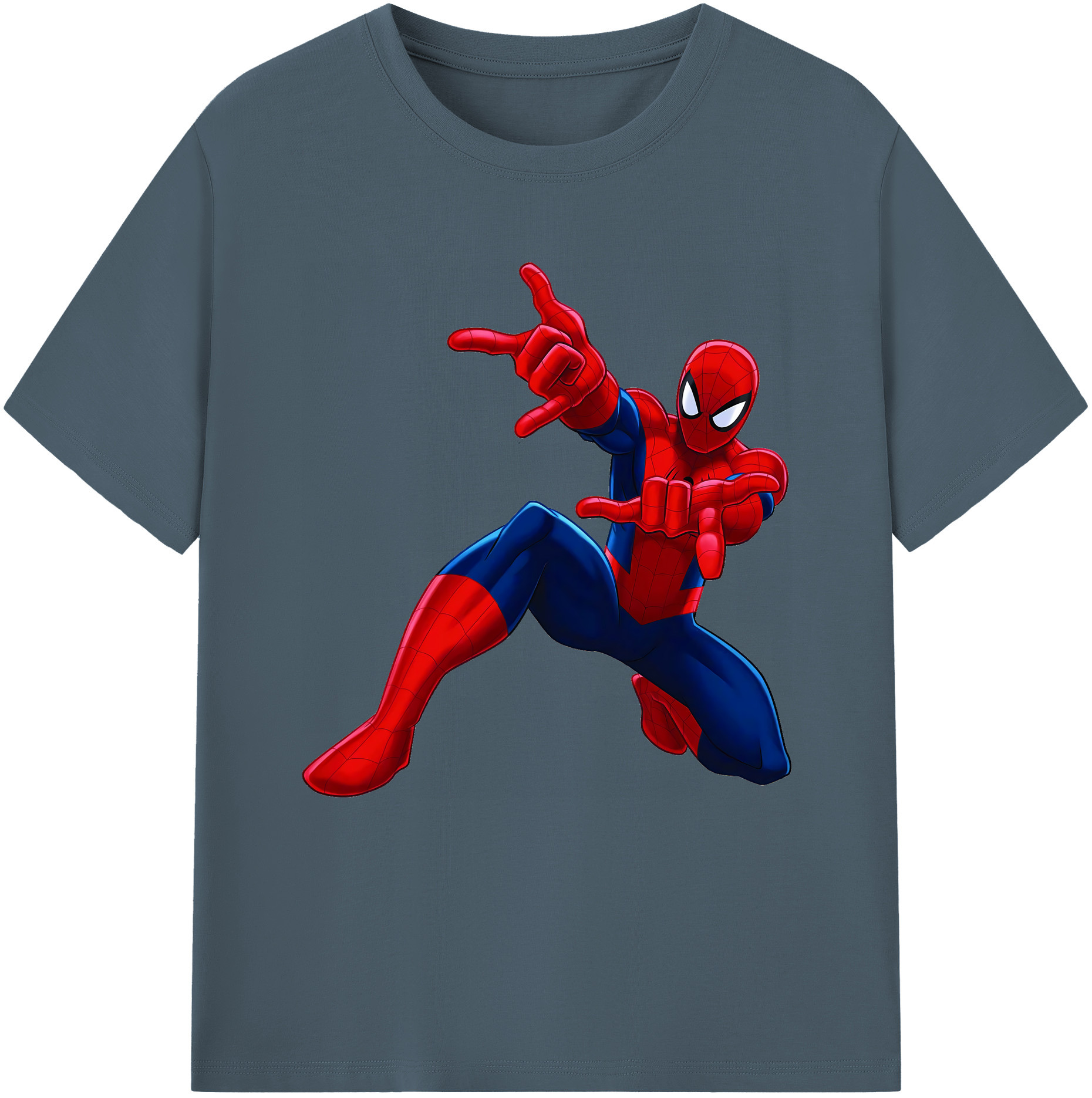 Spider Man スパイダーマン 綿100％半袖Tシャツ（フロントプリント）